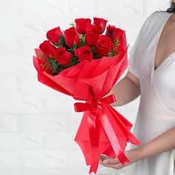 Wrapped Red Rose Bouquet Delivery in Visakhapatnam