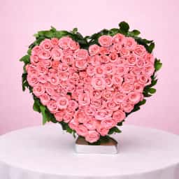 Heart of Pink Roses
