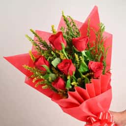 Red rose flower bouquet delivery in Mumbai