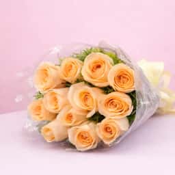 Peach Roses Bouquet