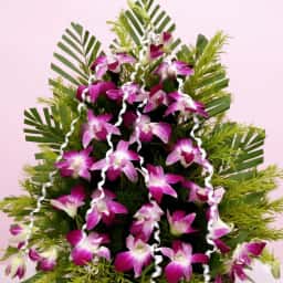 Purple Blooms in a Basket