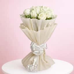 Snow White Rose Bouquet