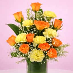 Pastel Blooms in a Vase