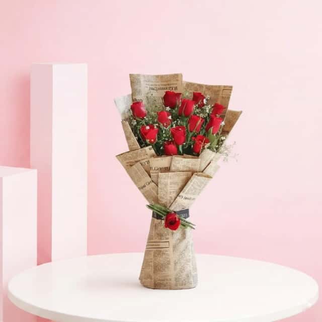 Traditional Red Rose Bouquet