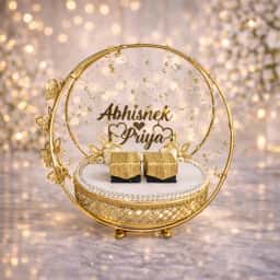 Modern Engagement Ring Plate Decoration