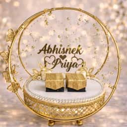 Modern Engagement Ring Plate Decoration