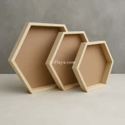 Pinewood Tray Set of 3