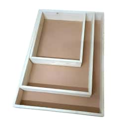 Wooden Tray Set of 3