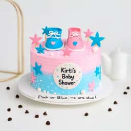 Pink and Blue Baby Shower Cake