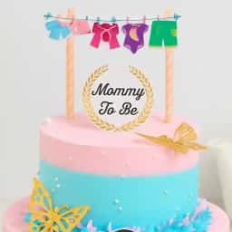 2 Tier Mom To Be Cake