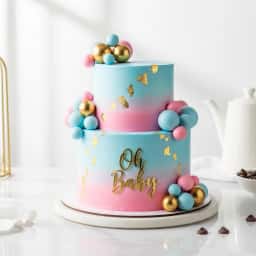 2 Tier Baby Shower Cake
