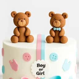 Teddy Baby Shower Theme Cake