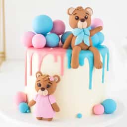 Teddy Theme Cake for Twins
