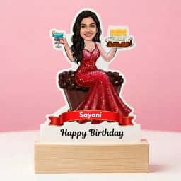 Birthday Queen Custom Caricature Gift