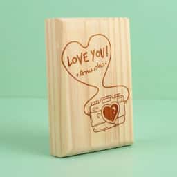 Love You Wooden Photo Frame for Couples