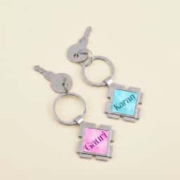 Name Printed Couple Keychain