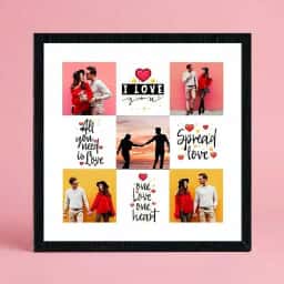 9 Grid Couple Photo Frame