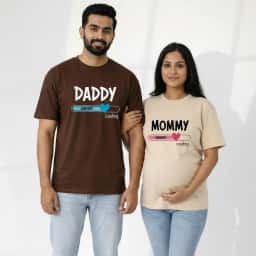 Baby Coming Soon Couple T-Shirt Set