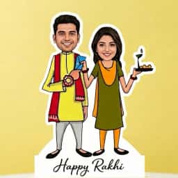 Fun Raksha Bandhan Cartoon Portrait Gift