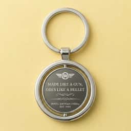 Royal Enfield Logo Round Spinner Keychain