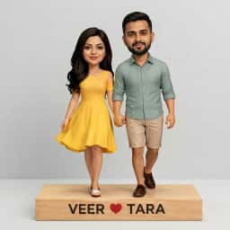 Cute Couple Love Caricature