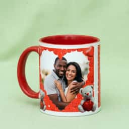 Red Heart Rose Romantic Coffee Mug