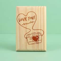 Love You Wooden Photo Frame for Couples