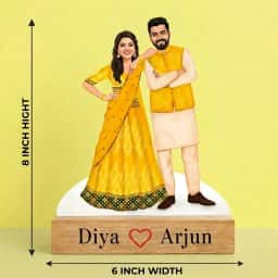 Customized Bride & Groom Caricature GIft