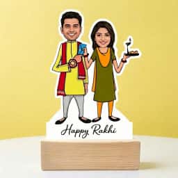 Fun Raksha Bandhan Cartoon Portrait Gift