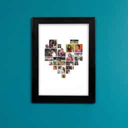 Custom Heart Shaped Photo Collage Frame