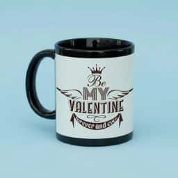 Be My Valentine Forever Black Ceramic