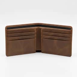Custom Name Plate Men Leather Wallet
