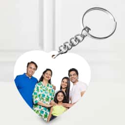Personalized Heart Shape Photo Keychain