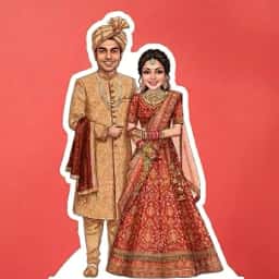 Newlywed Couple Caricature Wedding Gift