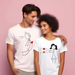Love Magnet T-shirt for Couples