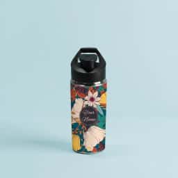 Beautiful Flower Printed Bottle 