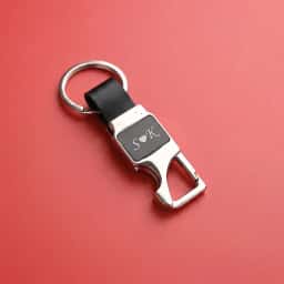 Couple Initials Keychain with Bottle Opener