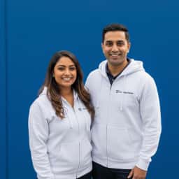 White Zip-Up Corporate Sweatshirt 
