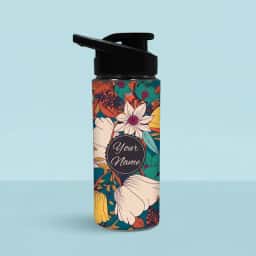 Beautiful Flower Printed Bottle 