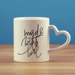 Made With Love Calligraphy Coffee Mug