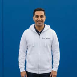 White Zip-Up Corporate Sweatshirt 