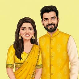 Customized Bride & Groom Caricature GIft