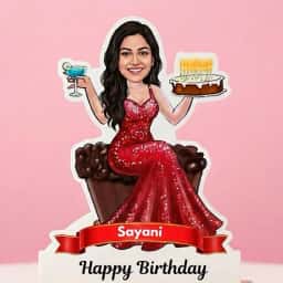Birthday Queen Custom Caricature Gift
