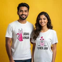 Cute Love Print Matching Tees