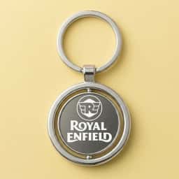 Royal Enfield Logo Round Spinner Keychain