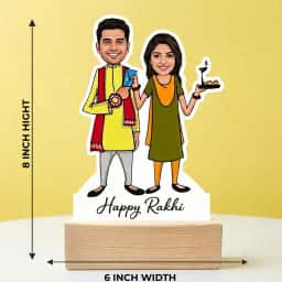 Fun Raksha Bandhan Cartoon Portrait Gift