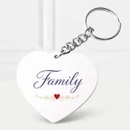 Personalized Heart Shape Photo Keychain