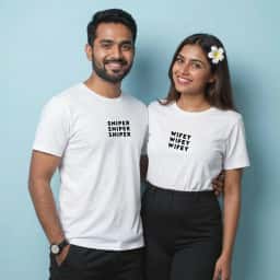 Sniper & Wifey Matching Couple T-Shirts