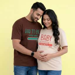 Baby is Loading  Customized Couple Tees