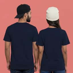 Navy Blue Boyfriend Girlfriend Couple Tees